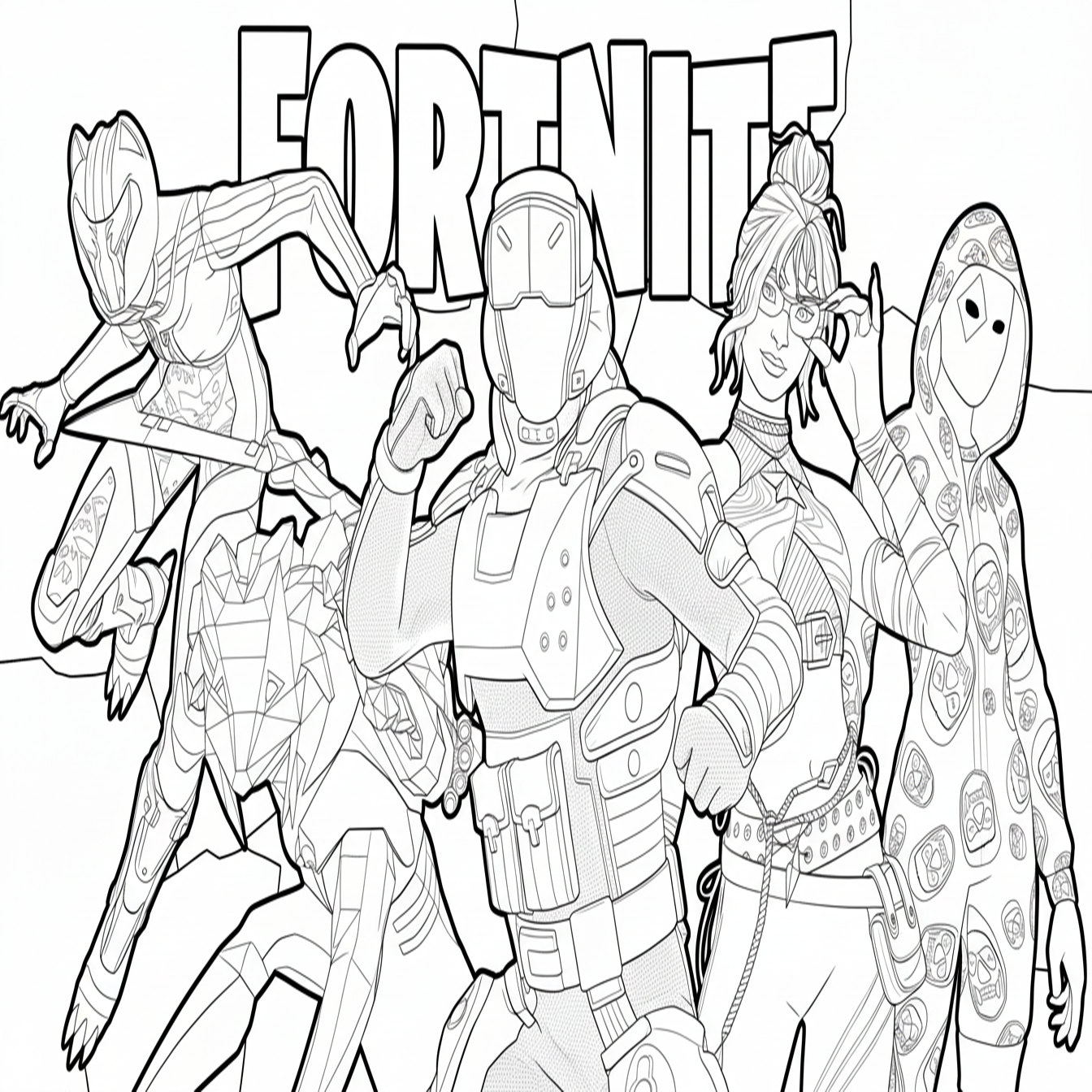 Tranh tô màu Fortnite