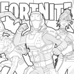 coloriage Fornite update pour enfants a imprimer