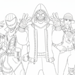 coloriage Fornite update à imprimer pour enfant de 9 ans
