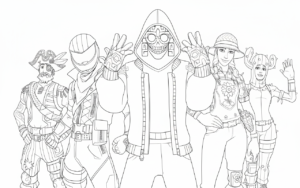 coloriage Fornite update à imprimer pour enfant de 9 ans