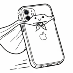 coloriage Iphone update à imprimer pour enfant de 4 ans