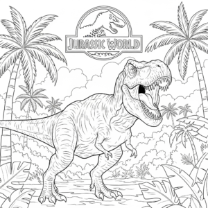 coloriage Jurassic World update et dessin a imprimer