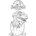 coloriage Jurassic World update et découpage à imprimer