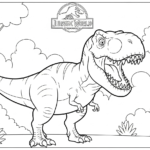 coloriage Jurassic World update et decoupage
