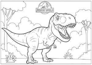 coloriage Jurassic World update et decoupage