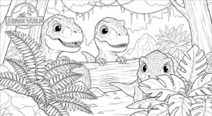 coloriage Jurassic World update a dessiner en ligne
