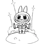 coloriage Labubu a imprimer