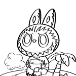coloriage Labubu educatif pour enfant