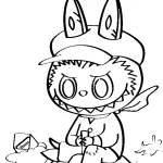imprimer coloriage Labubu pour enfant