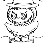 coloriage Labubu et decoupage a imprimer gratuit