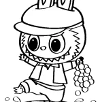 coloriage Labubu et decoupage a imprimer gratuit
