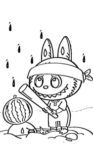coloriage Labubu d