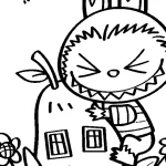 coloriage Labubu pour enfants à imprimer