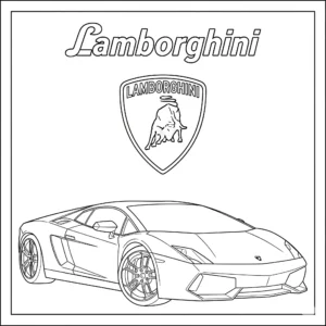 coloriage Lamborghini update a imprimer gratuitement