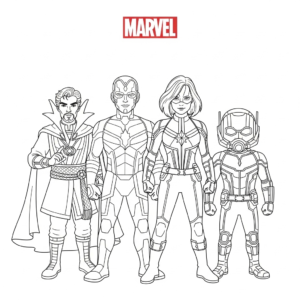 coloriage Marvel update pour enfants à télécharger