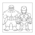 coloriage Marvel update et découpage à imprimer