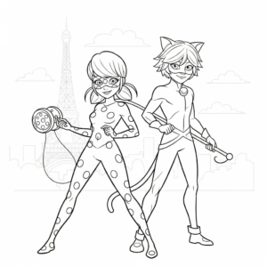 coloriage Miraculous update a imprimer pour enfant de 4 ans