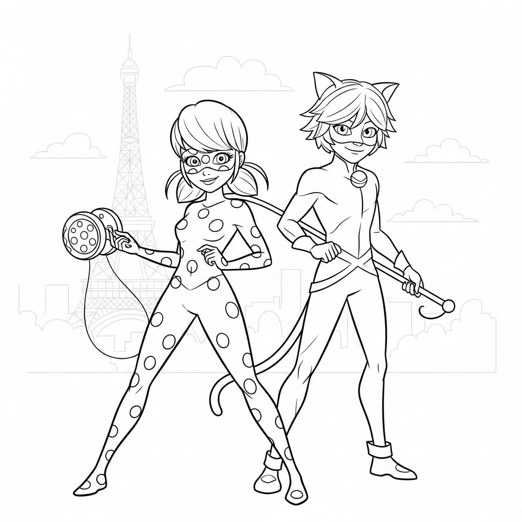 Tranh tô màu Miraculous