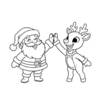 coloriage Pere Noël updated gratuit à imprimer