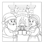 coloriage Pere Noël updated à imprimer pdf gratuit