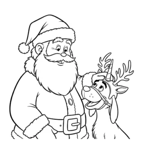 coloriage Pere Noël updated pour enfants