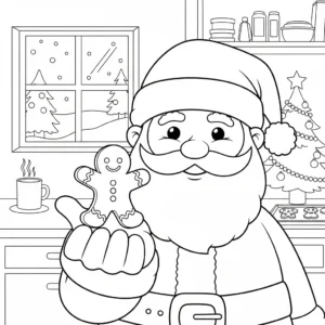 coloriage Pere Noël updated a dessiner et imprimer