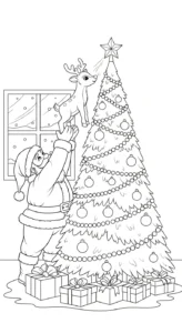 coloriage Pere Noël updated à imprimer