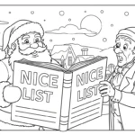 coloriage Pere Noël updated a telecharger