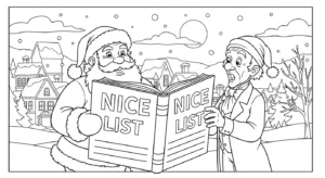 coloriage Pere Noël updated a telecharger