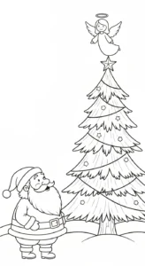 coloriage Pere Noël updated à imprimer pour enfant de 10 ans