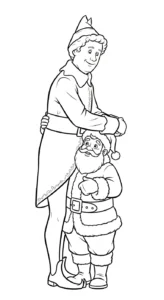 coloriage Pere Noël updated et dessin a imprimer
