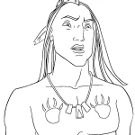 coloriage Pocahontas pour enfant gratuit