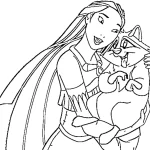 coloriage Pocahontas pour enfants à télécharger