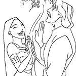coloriage Pocahontas pour enfant à imprimer