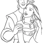 coloriage Pocahontas à imprimer pour enfant de 7 ans