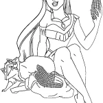 coloriage Pocahontas pour enfant de 10 ans