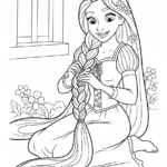 coloriage Raiponce update à imprimer pour enfant de 10 ans
