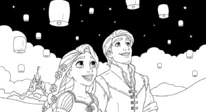 imprimer coloriage Raiponce update