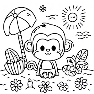 coloriage Singe a imprimer