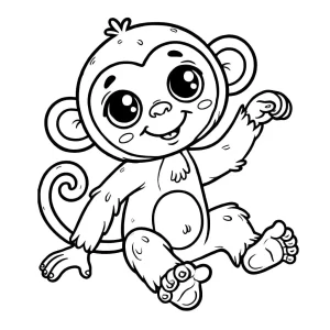 coloriage Singe à imprimer a4