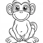 coloriage Singe à imprimer pour enfant de 10 ans