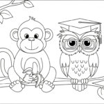 coloriage Singe updated gratuit à imprimer