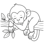 coloriage Singe updated à imprimer gratuit