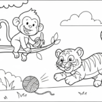 coloriage Singe updated à imprimer pour enfant de 9 ans