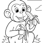 coloriage Singe updated pour enfant de 4 ans