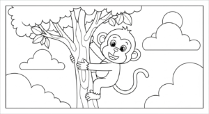 coloriage Singe updated a dessiner et imprimer