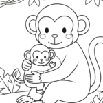 coloriage Singe updated gratuit pour enfants