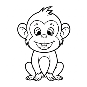 coloriage Singe updated a imprimer gratuitement
