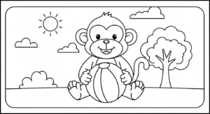 coloriage Singe updated pour enfant de à imprimer