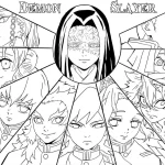 coloriage demon slayer à imprimer pour enfants